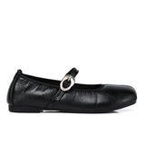 Maura Mary Jane Ballerina Flats (Black)