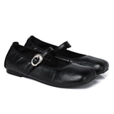 Maura Mary Jane Ballerina Flats (Black)