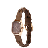 Arya Braided Strap Analogue Watch (Coffee)