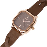 Arya Braided Strap Analogue Watch (Coffee)