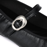 Maura Mary Jane Ballerina Flats (Black)