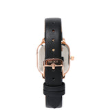 Genuine Leather Watch Strap 14mm - Rose Gold (Black)