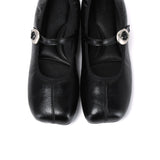 Maura Mary Jane Ballerina Flats (Black)