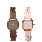 Arya Braided Strap Analogue Watch (Nude Pink)