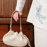 Harriet Petite Drawstring Bucket Bag (Beige)