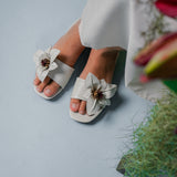 Rowan Floral Sandals (White)
