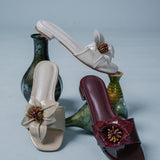 Rowan Floral Sandals (Khaki)