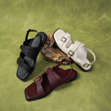 Amari Buckle Sandals (Black)