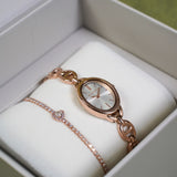 Rebecca Classic Bracelet Analog  Watch with Bracelet Set (Rose Gold)
