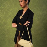 Hattie Flap Shoulder Bag (Light Yellow)