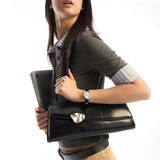Lorey Flap Shoulder Bag (Black)
