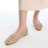 Olani Knotted Ballerina Flats (Beige)