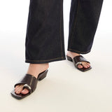 Daniela Toe Ring Heeled Sandals (Espresso)