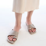 Daniela Toe Ring Heeled Sandals (Grey)