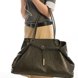 Rhea Linear Tote Bag (Dark Green)