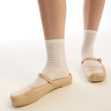 Willow Slip On Mary Jane Ballerina Flats (Khaki)