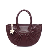 Bliss Bea Pleated Handbag (Maroon)
