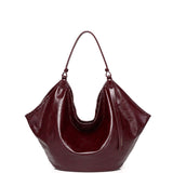 Eden Sculpted Hobo Bag (Maroon)
