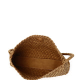 Jenn Matte Woven Shoulder Bag (Brown)