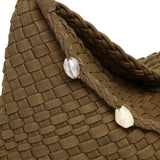 Jenn Matte Woven Shoulder Bag (Coffee)