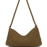 Jenn Matte Woven Shoulder Bag (Coffee)