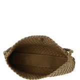 Jenn Matte Woven Shoulder Bag (Coffee)