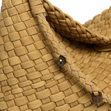 Jenn Matte Woven Shoulder Bag (Khaki)