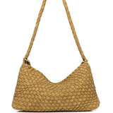 Jenn Matte Woven Shoulder Bag (Khaki)