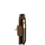 Lizzy Turn-Lock Top Zip Mini Wallet (Coffee)