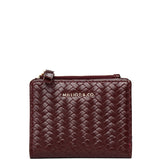 Billie Woven Top Zip Wallet (Burgundy)