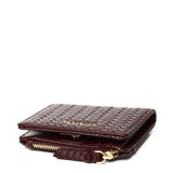 Billie Woven Top Zip Wallet (Burgundy)