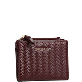Billie Woven Top Zip Wallet (Burgundy)