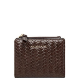 Billie Woven Top Zip Wallet (Espresso)