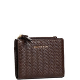 Billie Woven Top Zip Wallet (Espresso)