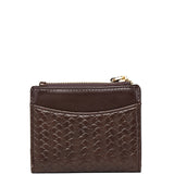 Billie Woven Top Zip Wallet (Espresso)