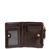 Billie Woven Top Zip Wallet (Espresso)