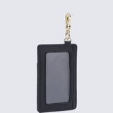 Jess-Houndstooth-Print Card Holder (Black)