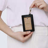 Jess-Houndstooth-Print Card Holder (Black)