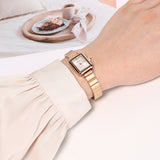 Betty Rose Gold Stainless Steel Analog Watches (Salmon)