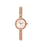 Yuna Rhinestone Analog Watch (Rose Gold)