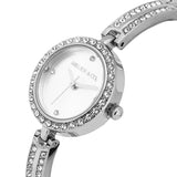 Yuna Rhinestone Analog Watch (Silver)