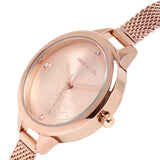 Vera Mesh Strap Analog Watch (Rose Gold)