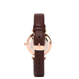 Cece Fleur Analog Leather Strap Watch (Coffee)