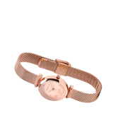 Cece Fleur Analog Mesh Strap Watch (Rose Gold)