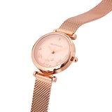 Cece Fleur Analog Mesh Strap Watch (Rose Gold)