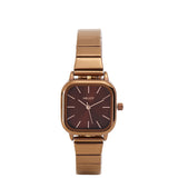 Ainsley II Stainless Steel Strap Shift Watch (Coffee)