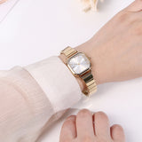 Ainsley II Stainless Steel Strap Shift Watch (Gold)