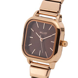 Ainsley II Stainless Steel Strap Shift Watch (Rose Gold)