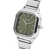 Ainsley II Stainless Steel Strap Shift Watch (Silver)