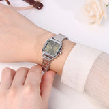 Ainsley II Stainless Steel Strap Shift Watch (Silver)